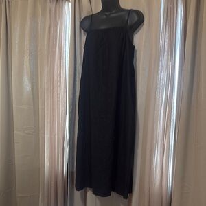 Black Maxi Sundress with Spaghetti Straps for Cocktail